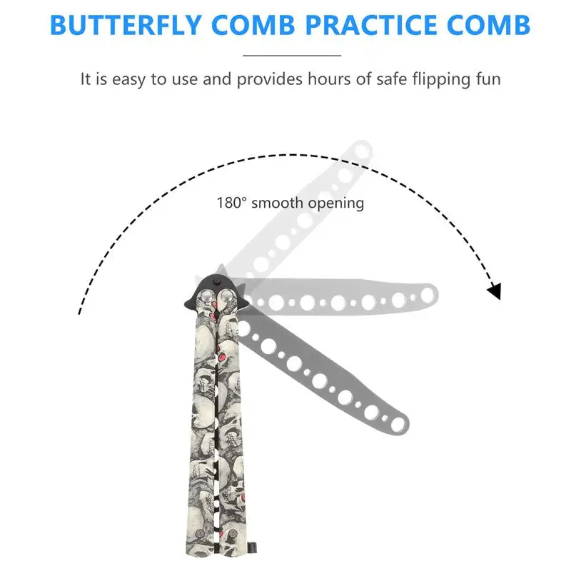 Butterfly trainer Knife skull decal