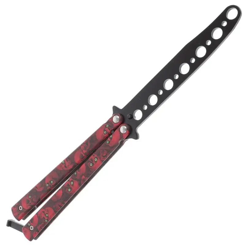 Butterfly trainer Knife skull decal