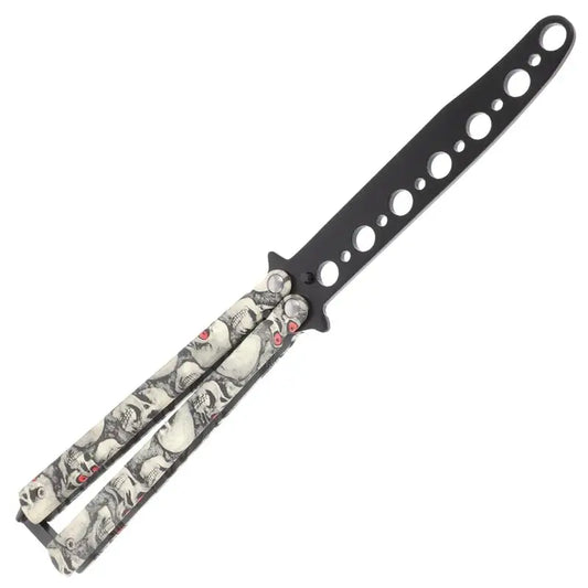 Butterfly trainer Knife skull decal